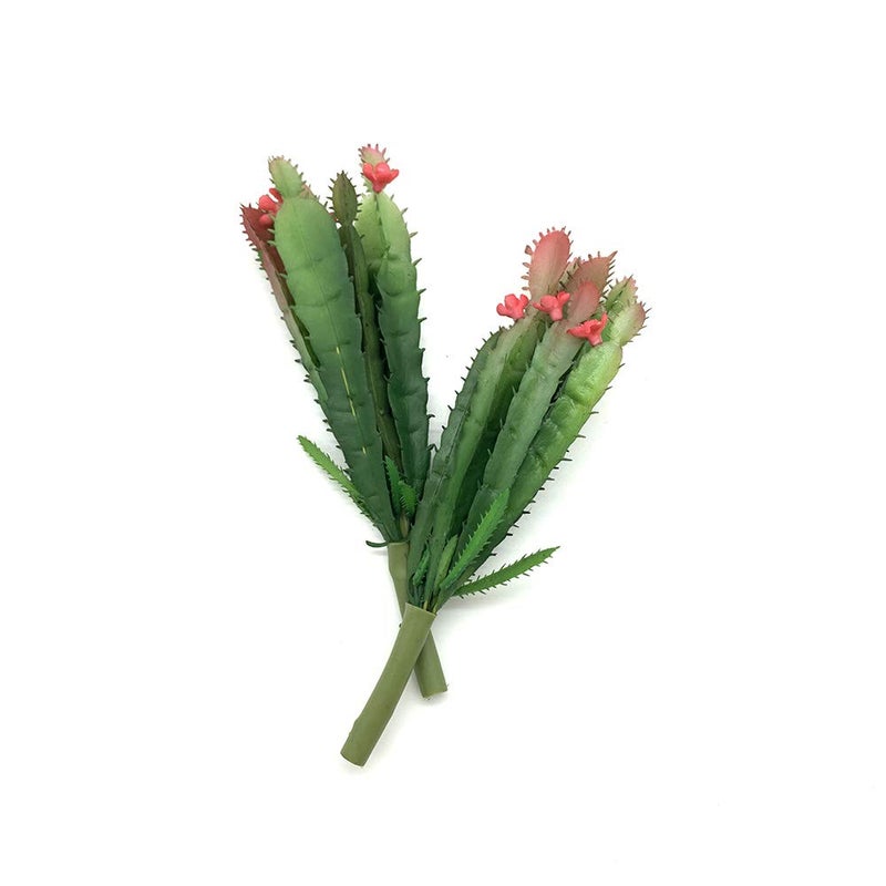 EBUYOM 2 PCS Mini Artificial Succulents Plants Unpotted Faux Cactus Fake Succulent Bouquet Arrangements Faux Plants DIY for Garden Decor Home Decoration Greenery Set (Mini Cactus) - Image 3